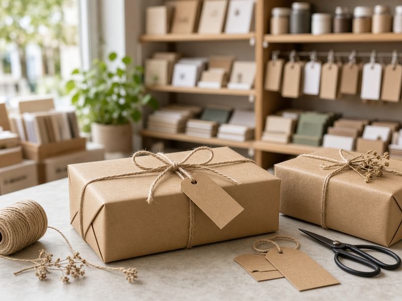 Gift wrapping at Echo Valley Studio